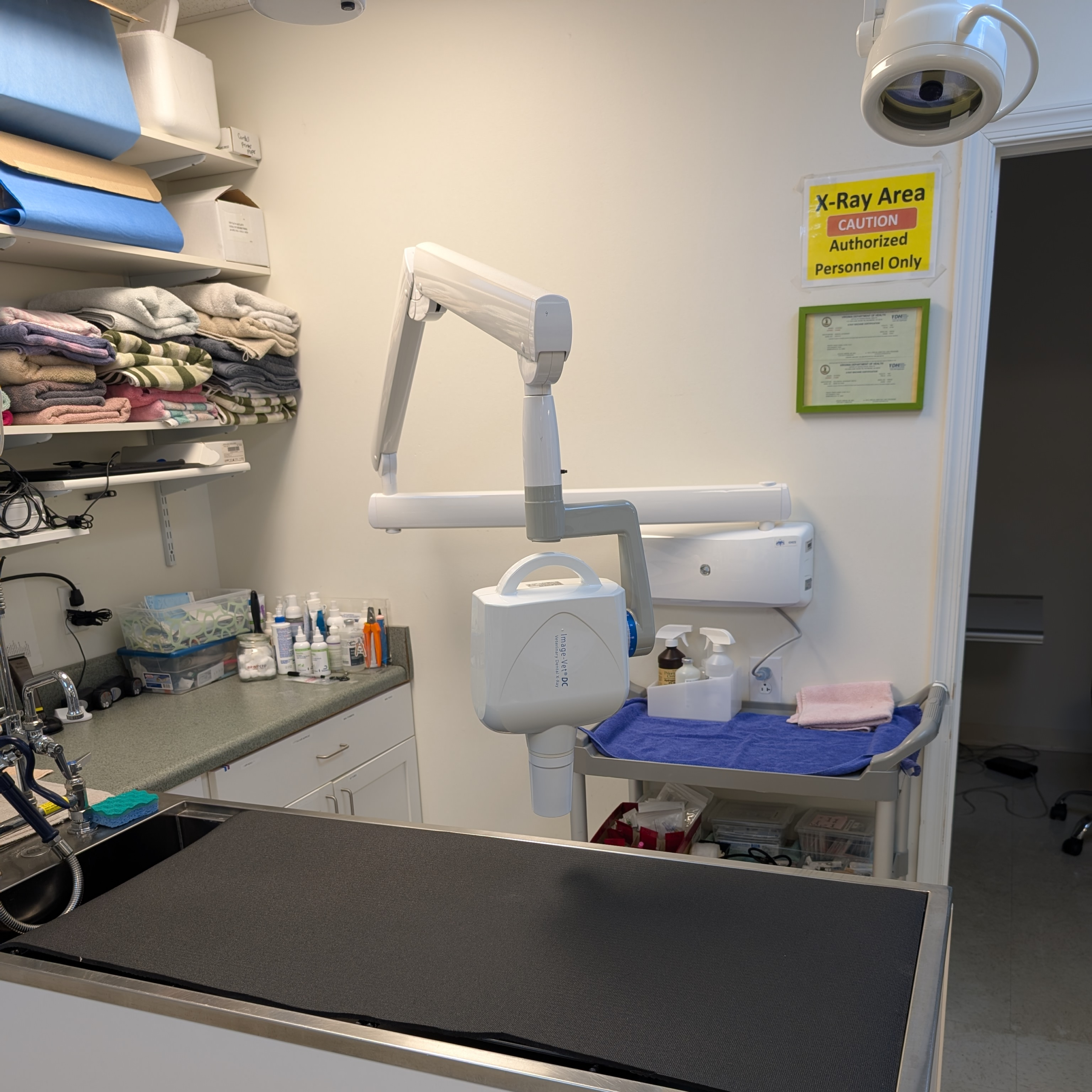 Dental table and xray